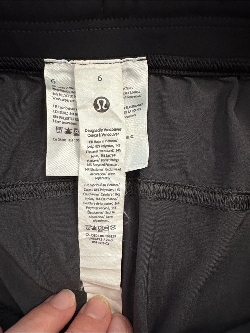 Lululemon Adapted State High-Rise Jogger Track Pants Colourblock Size 6 Two Tone - Picture 8 of 10